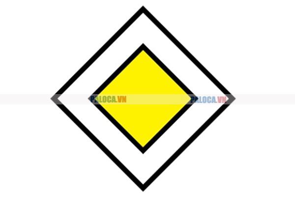 Biển báo giao thông hình thoi màu vàng