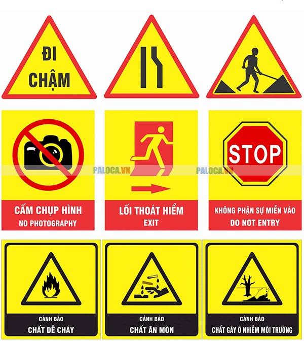 Biển cảnh báo nguy hiểm hình tam giác cảnh báo nguy hiểm trước mắt