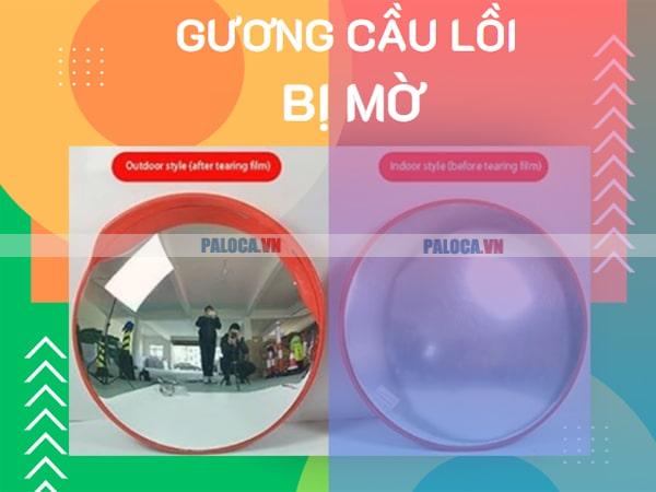 Gương cầu lồi bị mờ khiến mất an toàn khi tham gia giao thông