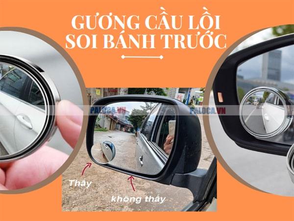 Gương cầu lồi bánh trước mở rộng tầm nhìn, an toàn dừng đỗ