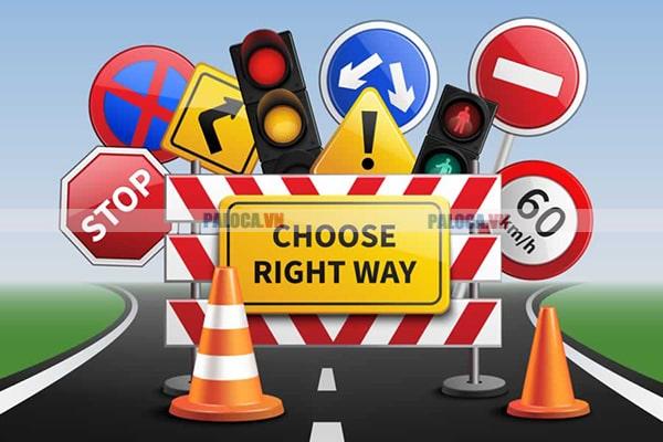 Kiểm tra địa hình và tốc độ khi chọn biển báo giao thông