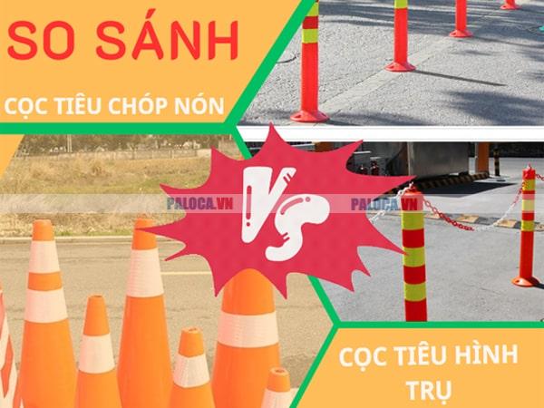 So sánh cọc tiêu chóp nón với cọc tiêu hình trụ
