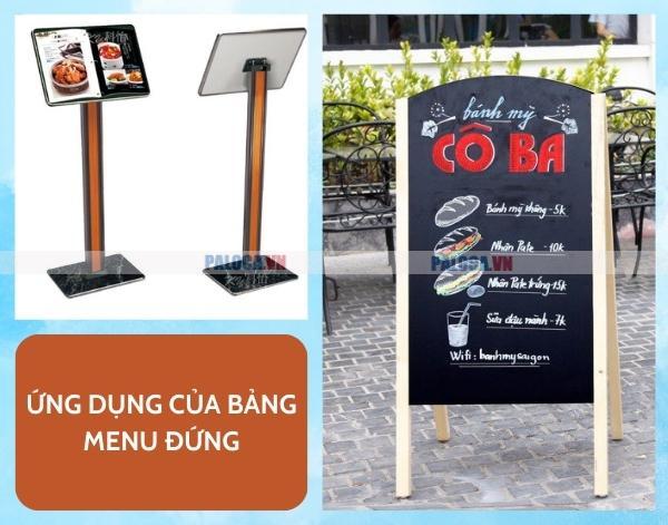 Ứng dụng của bảng menu đứng