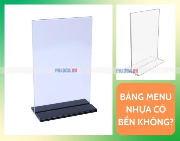 Bảng menu nhựa có bền không?