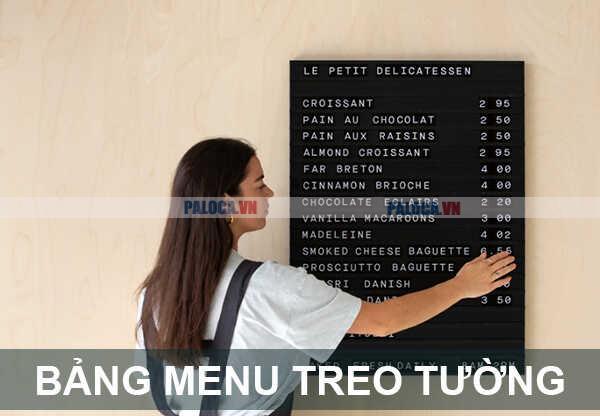 Bảng menu treo tường