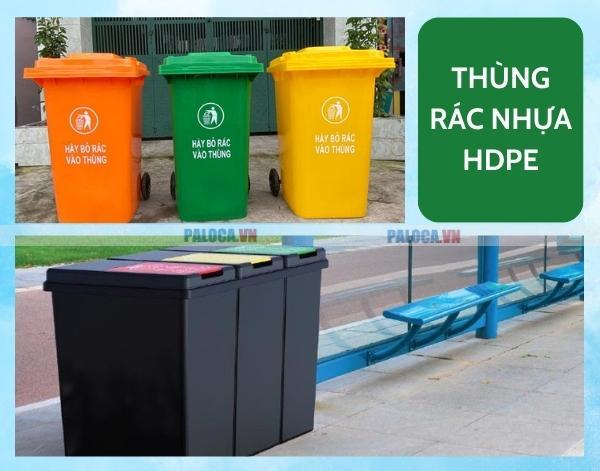 Thùng rác ngoài trời bằng nhựa HDPE