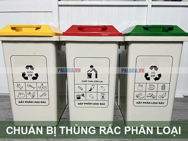 Chuẩn bị thùng rác phân loại phù hợp nhu cầu sử dụng của gia đình