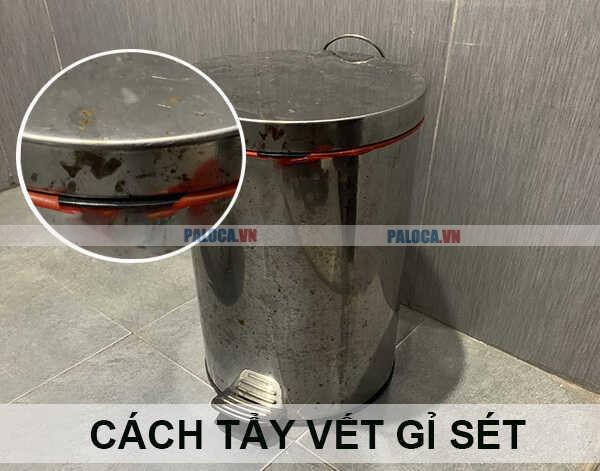 Cách tẩy vết gỉ sét trên thùng rác inox