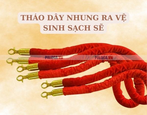 Tháo dây nhung ra và vệ sinh sạch sẽ, phơi nơi khô ráo, thoáng mát