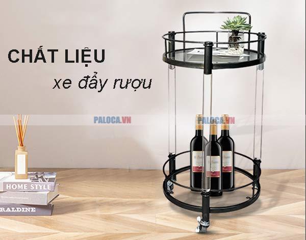 Mẫu xe chở rượu khung thép, mặt kính trắng cường lực