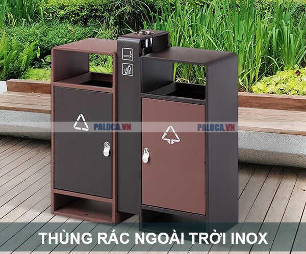 Chất liệu thùng rác ngoài trời bằng inox hay thép không gỉ