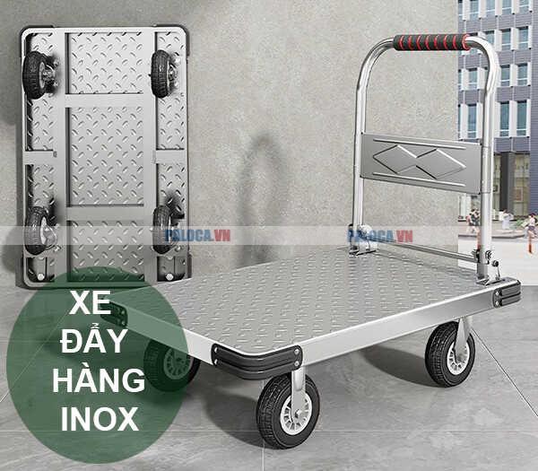 Xe đẩy hàng inox được ưu tiên sử dụng bởi sự bền, đẹp