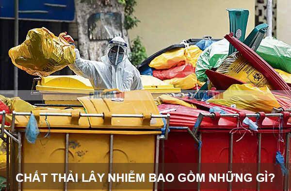 Chất thải lây nhiễm bao gồm nhiều loại chất thải khác nhau được sinh ra trong các cơ sở y tế, phòng thí nghiệm, công nghiệp hóa chất,...