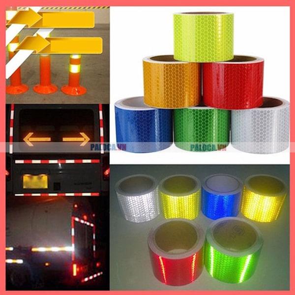 Chất liệu phản quang bằng sơn hoặc bằng miếng dán phản quang