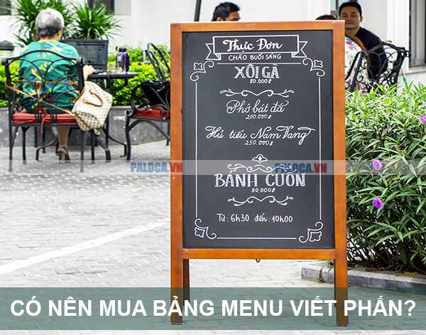 Có nên mua bảng menu viết phấn?