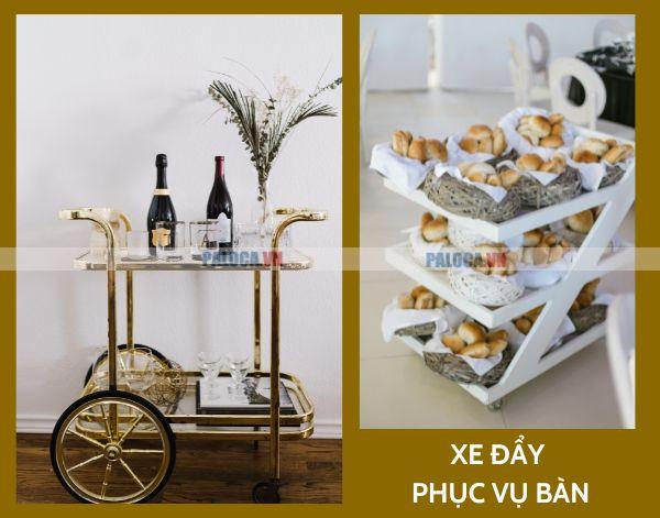 Xe đẩy phục vụ bàn khách sạn