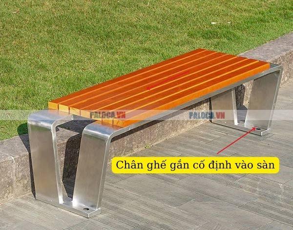 Ghế công viên gắn cố định sàn