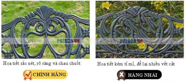 Ghế công viên sắt sơn tĩnh điện chất lượng và hàng nhái