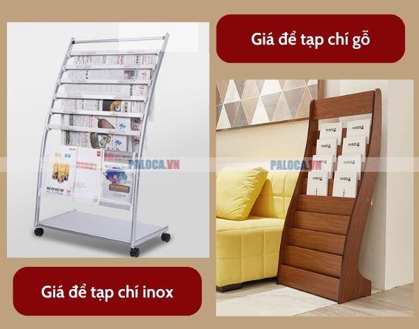 Bạn sẽ chọn mua giá để tạp chí bằng inox hay gỗ?