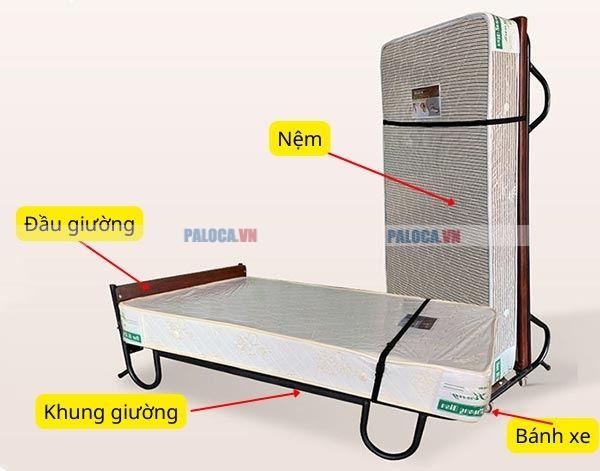 Các chi tiết cấu thành giường phụ extra bed kiểu đứng