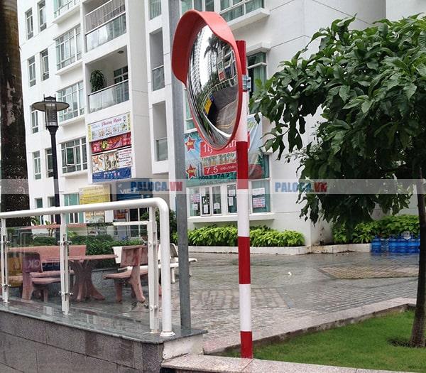 Gương cầu lồi d800 làm bằng inox có độ bền cực tốt đến 5 năm