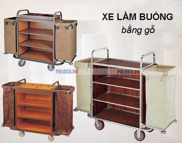 Xe dọn buồng phòng bằng gỗ đẹp nhưng tuổi thọ kém