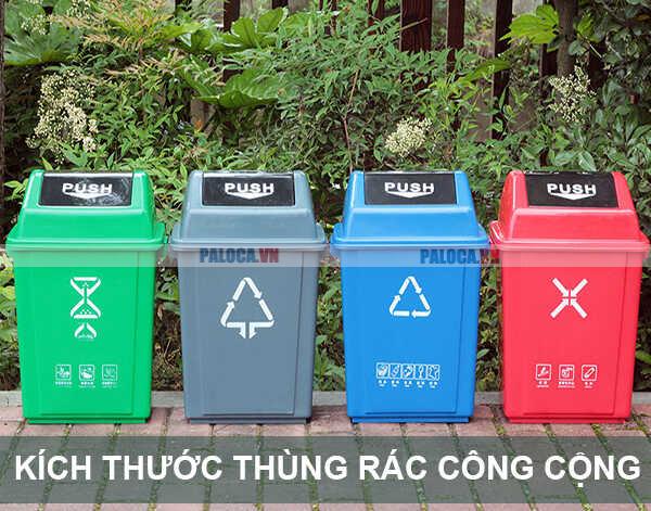 Kích thước thùng rác công cộng