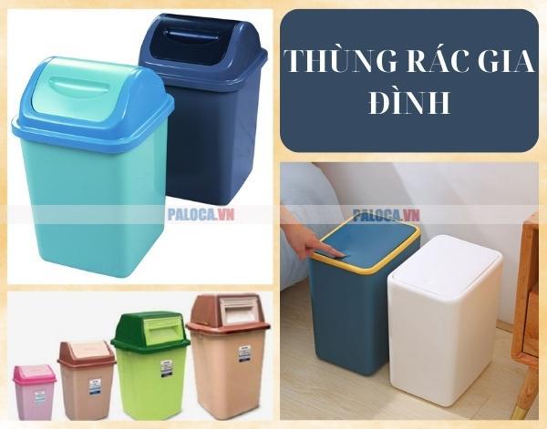 Kích thước thùng rác gia đình khá đa dạng