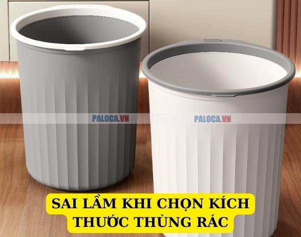 Sai lầm khi chọn kích thước thùng rác gia đình