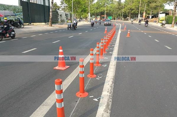 Kích thước cột tiêu phù hợp với khoảng cách cọc tiêu