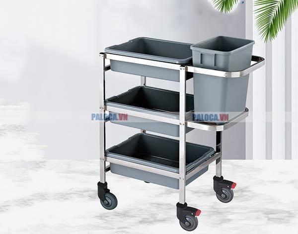 Xe dọn bàn ăn khung inox là lựa chọn hàng đầu