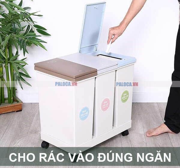 Xác định đúng tính chất rác thải và cho vào ngăn chứa phù hợp