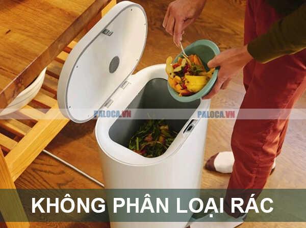 Không phân loại rác trước khi đổ có thể gây hư hại thùng rác hoặc lãng phí tài nguyên