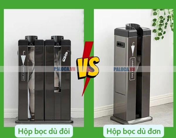 So sánh hộp bọc ô dù đơn và đôi