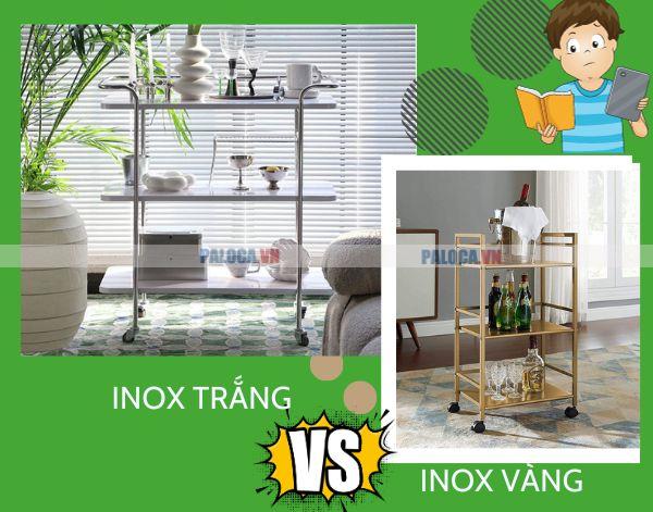 Sự khác biệt về màu sắc xe đẩy rượu có thể nhìn thấy bằng mắt thường