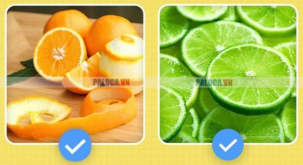 Cam và chanh là chất tẩy rửa hữu hiệu