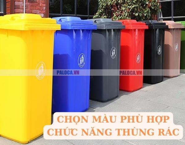 Chọn màu sắc thùng rác công cộng phù hợp chức năng sử dụng