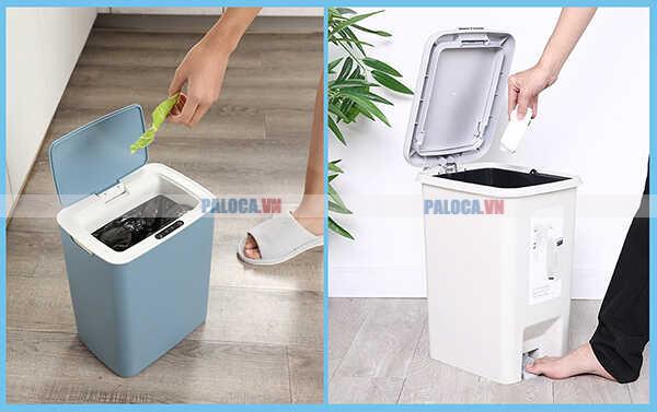 Cả 2 loại thùng rác đều được sử dụng nhằm mục đích thu gom rác