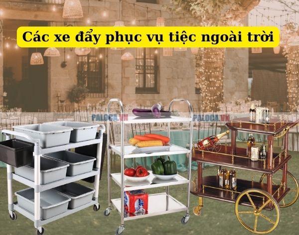 Tổng hợp các mẫu xe đẩy phục vụ tiệc ngoài trời