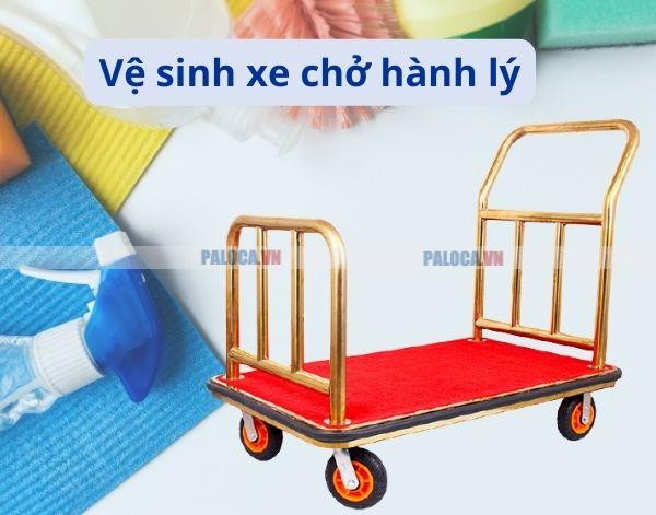 Việc vệ sinh là làm mới xe chở hành lý không khó