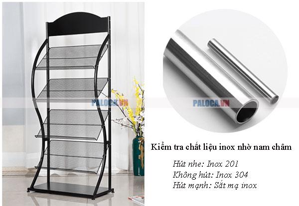 Cách kiểm tra chất liệu kệ inox