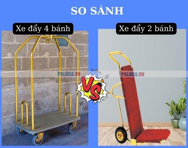 2 dòng xe chở hành lý 4 bánh và 2 bánh thông dụng hiện nay