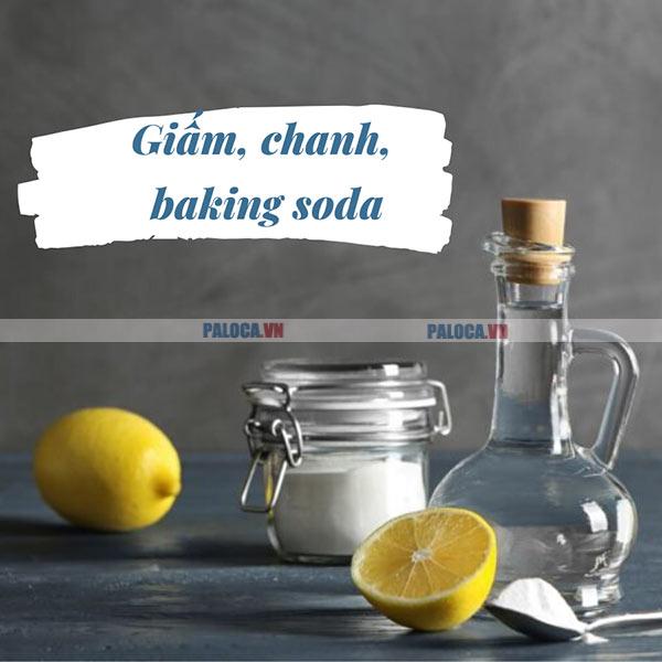 Giấm (chanh) và baking soda xử lý tốt vết han gỉ trên xe đẩy hành lý