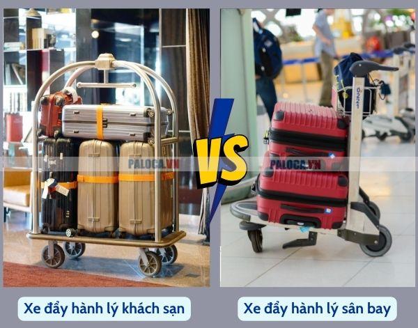 Phân biệt xe đẩy hành lý khách sạn và sân bay là không hề khó