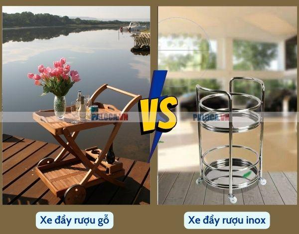 Xe chở rượu gỗ và inox mang 2 phong cách khác nhau