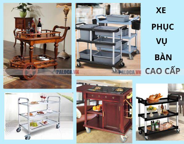 Tổng hợp những mẫu xe đẩy phục vụ bàn cao cấp nhất